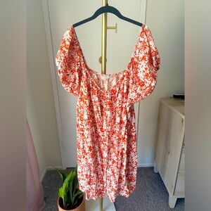 Madewell cap sleeve floral sun dress